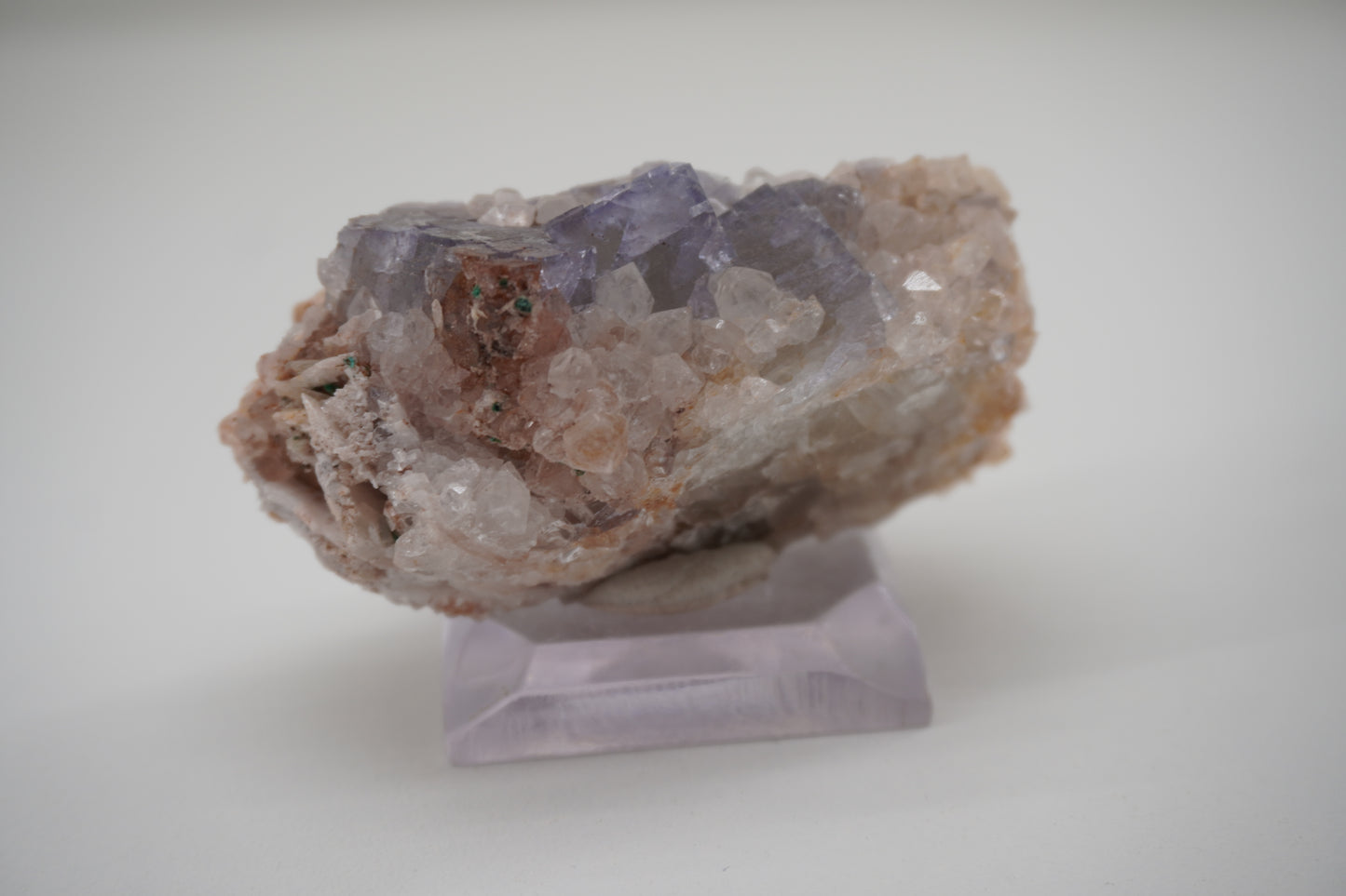 Fluorite, Quartz, Brochantite, Barite (Blanchard Mine, NM)