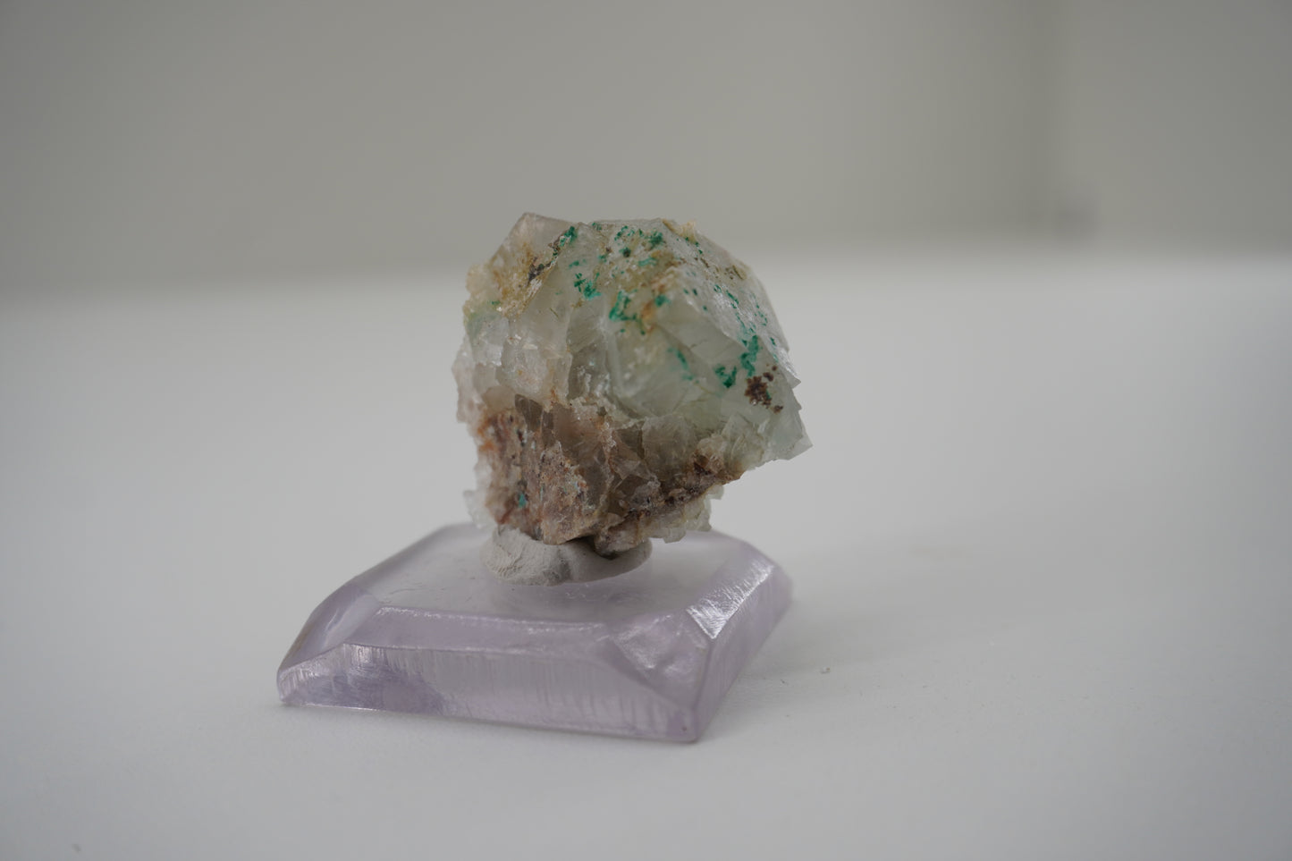 Fluorite and Brochantite (Blanchard Mine, NM)
