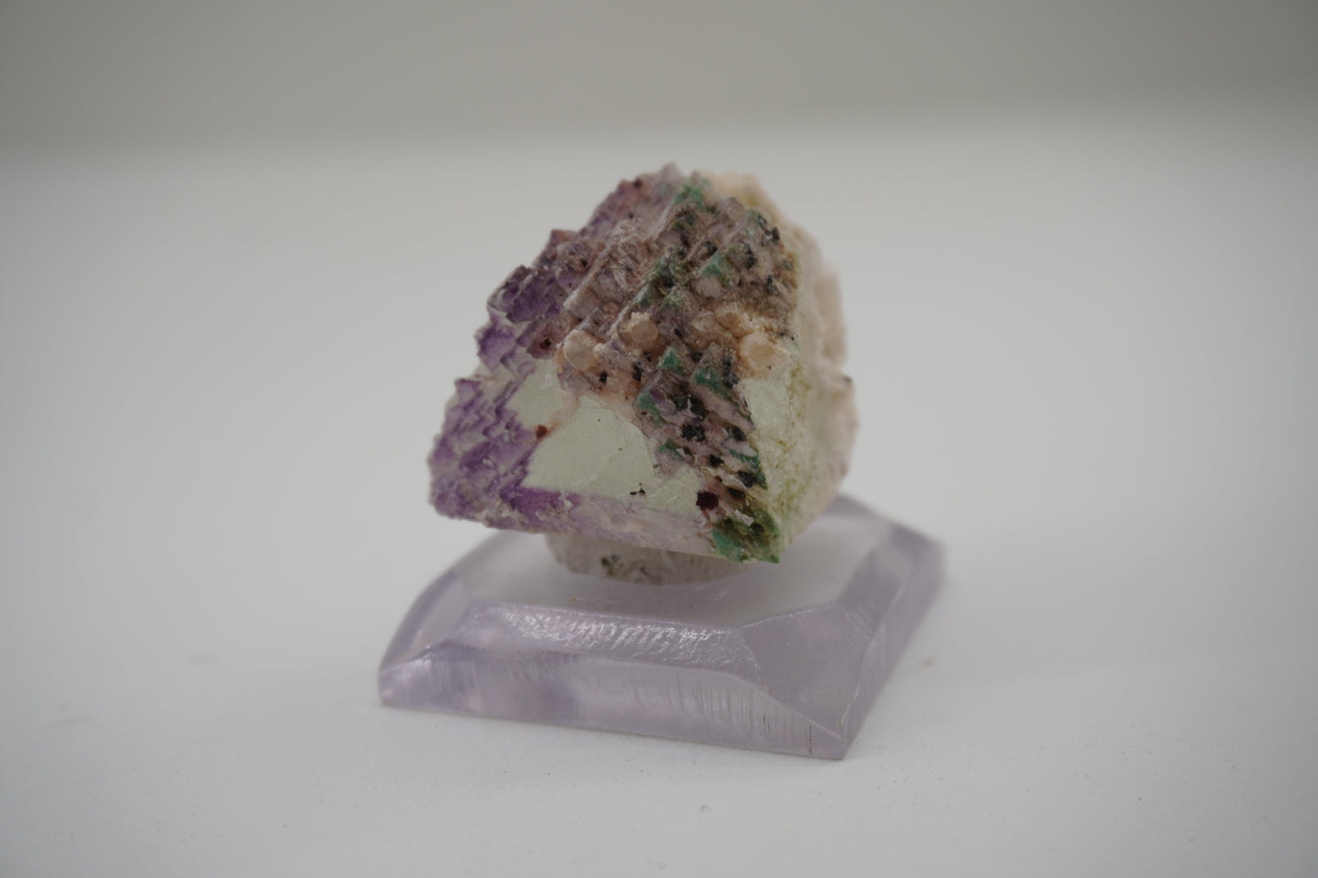 Fluorite w/ Brochantite (Blanchard Mine, NM)