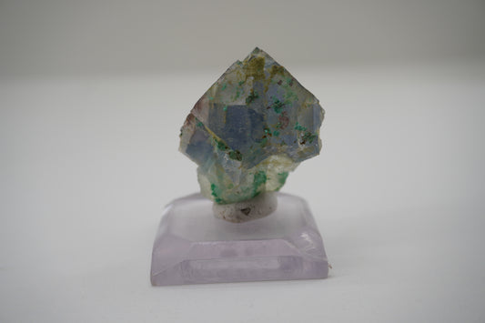 Brochantite on Fluorite	(Blanchard Mine, NM)