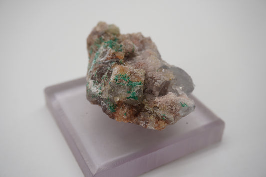 Fluorite w/ Brochantite and Quartz (Blanchard Mine, NM)